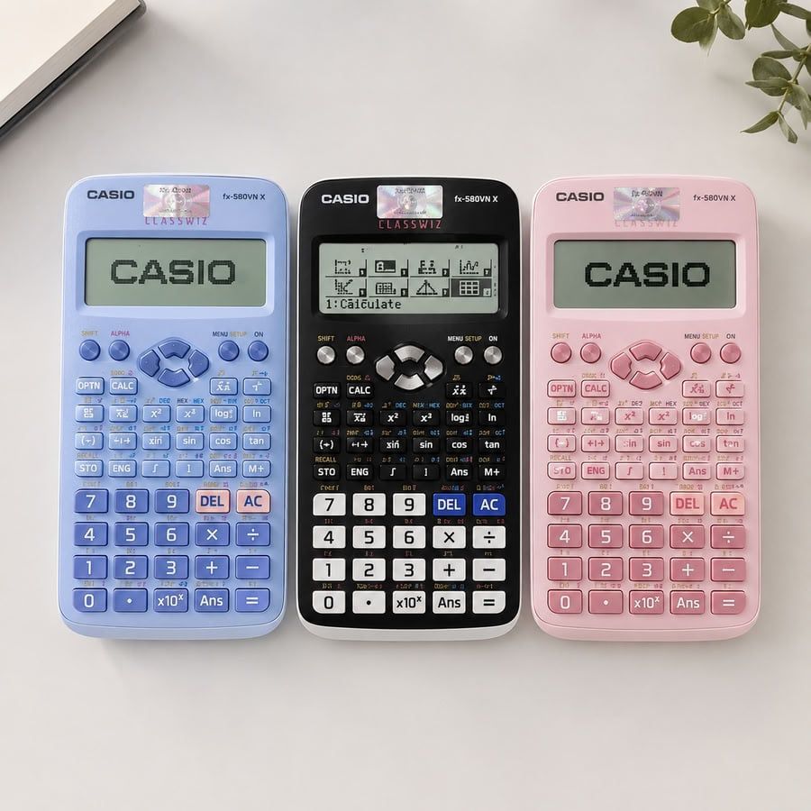 Máy tính Casio FX-580VN X: Trợ thủ học tập đa sắc màu – Sẵn hàng tại In Viễn Đông