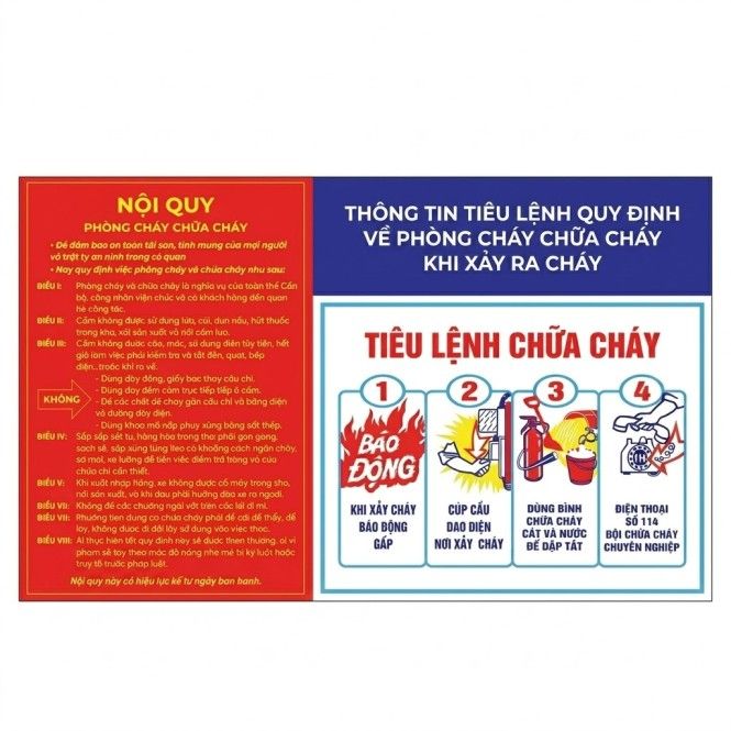 Quy định treo tiêu lệnh chữa cháy