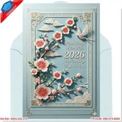 Thiệp Tết Bính Ngọ 2026 Hiện Đại - In nhanh tại Hà Nội