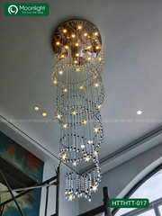 HT Đèn thả thông tầng pha lê hình tròn D60cm-h=220cm 3M HT9101 HTTHTT-017