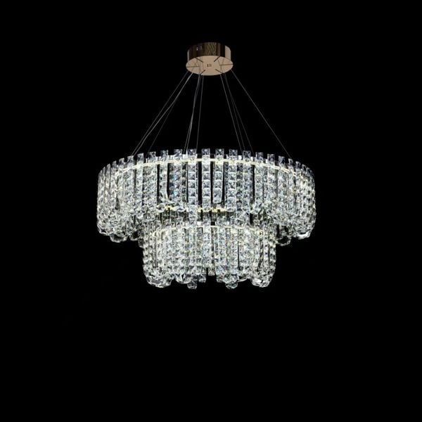 Đèn Thả Pha Lê 2 Tầng Giật Cấp Cao Cấp VLTHPL-736-2