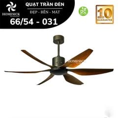 Quạt trần Homesick 6 cánh không đèn 167cm 55w DC 66-031