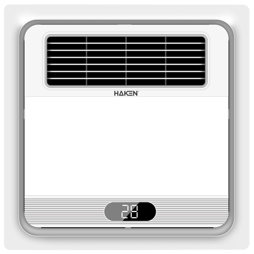 Quạt sưởi âm trần 5 trong 1 Haken (New) dùng điều khiển, KT 300x300x85, công suất 2600W, HK-QS03, 1105000602