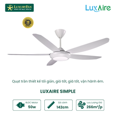 Quạt trần đèn trang trí - LUXAIRE SIMPLE LED WH