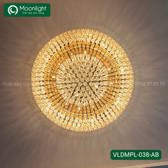 Đèn mâm pha lê vòm tròn D1200 7391 E14*32 bóng VLDMPL-038-AB, 0402003802
