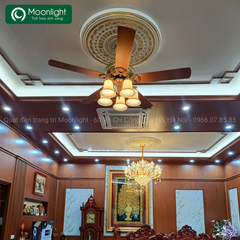 Quạt trần đèn Nhật Bản Kaiyo Kukan 5 cánh D152cm 50W DC AKI 522 G