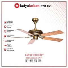 Quạt trần Nhật Bản Kaiyo Kukan 5 cánh D132cm 52W DC KYO 021