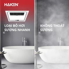 Quạt sưởi âm trần 5 trong 1 Haken (New) dùng điều khiển, KT 300x300x85, công suất 2600W, HK-QS03, 1105000602