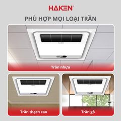 Quạt sưởi âm trần 5 trong 1 Haken (New) dùng điều khiển, KT 300x300x85, công suất 2600W, HK-QS03, 1105000602