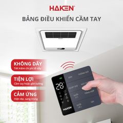 Quạt sưởi âm trần 5 trong 1 Haken (New) dùng điều khiển, KT 300x300x85, công suất 2600W, HK-QS03, 1105000602