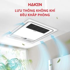 Quạt sưởi âm trần 5 trong 1 Haken (New) dùng điều khiển, KT 300x300x85, công suất 2600W, HK-QS03, 1105000602