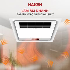 Quạt sưởi âm trần 5 trong 1 Haken (New) dùng điều khiển, KT 300x300x85, công suất 2600W, HK-QS03, 1105000602