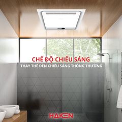Quạt sưởi âm trần 5 trong 1 Haken (New) dùng điều khiển, KT 300x300x85, công suất 2600W, HK-QS03, 1105000602