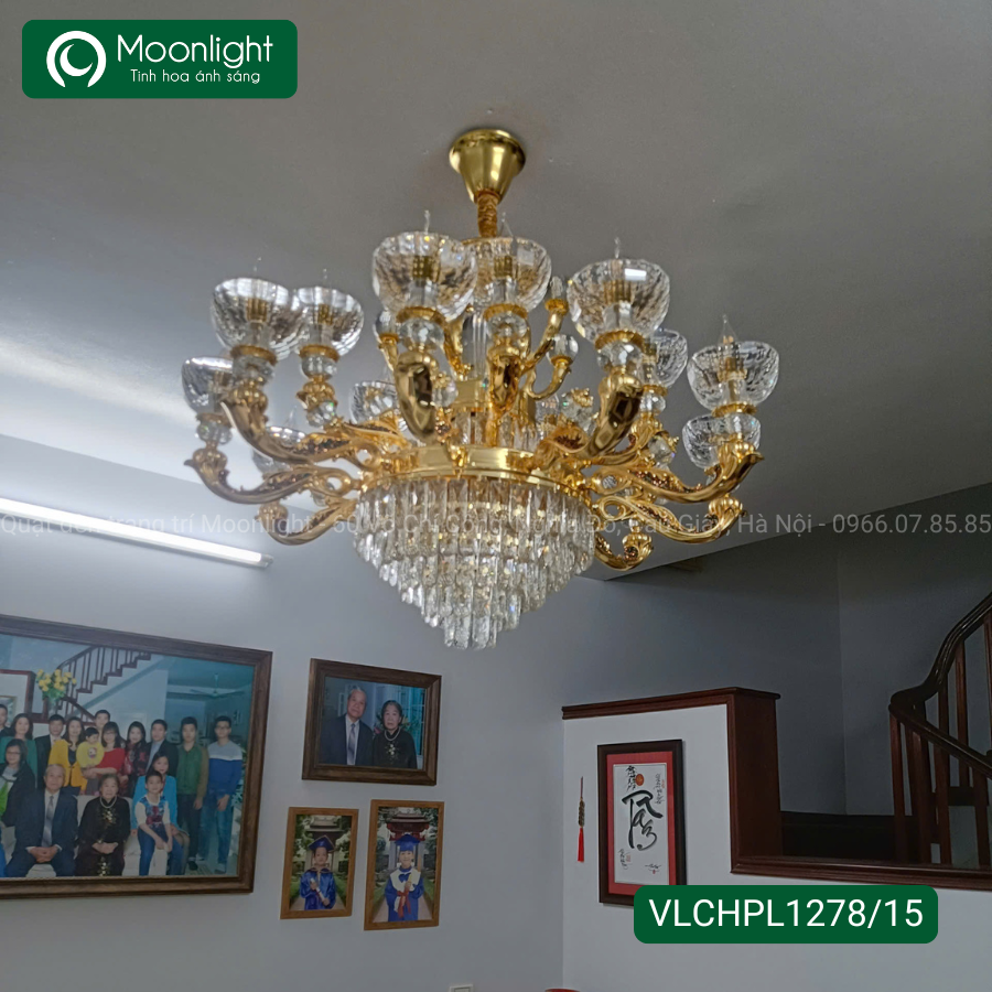 Đèn chùm pha lê KT 1060x680 1278/15, E14*18 bóng VLCHPL-141