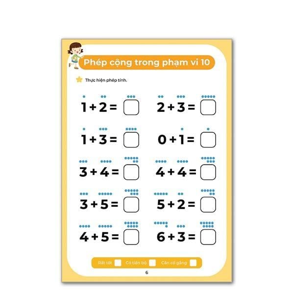 Sách toán dành cho bé - Nhận biết số và làm quen với các phép tínhCộng trừ trong phạm vi 20