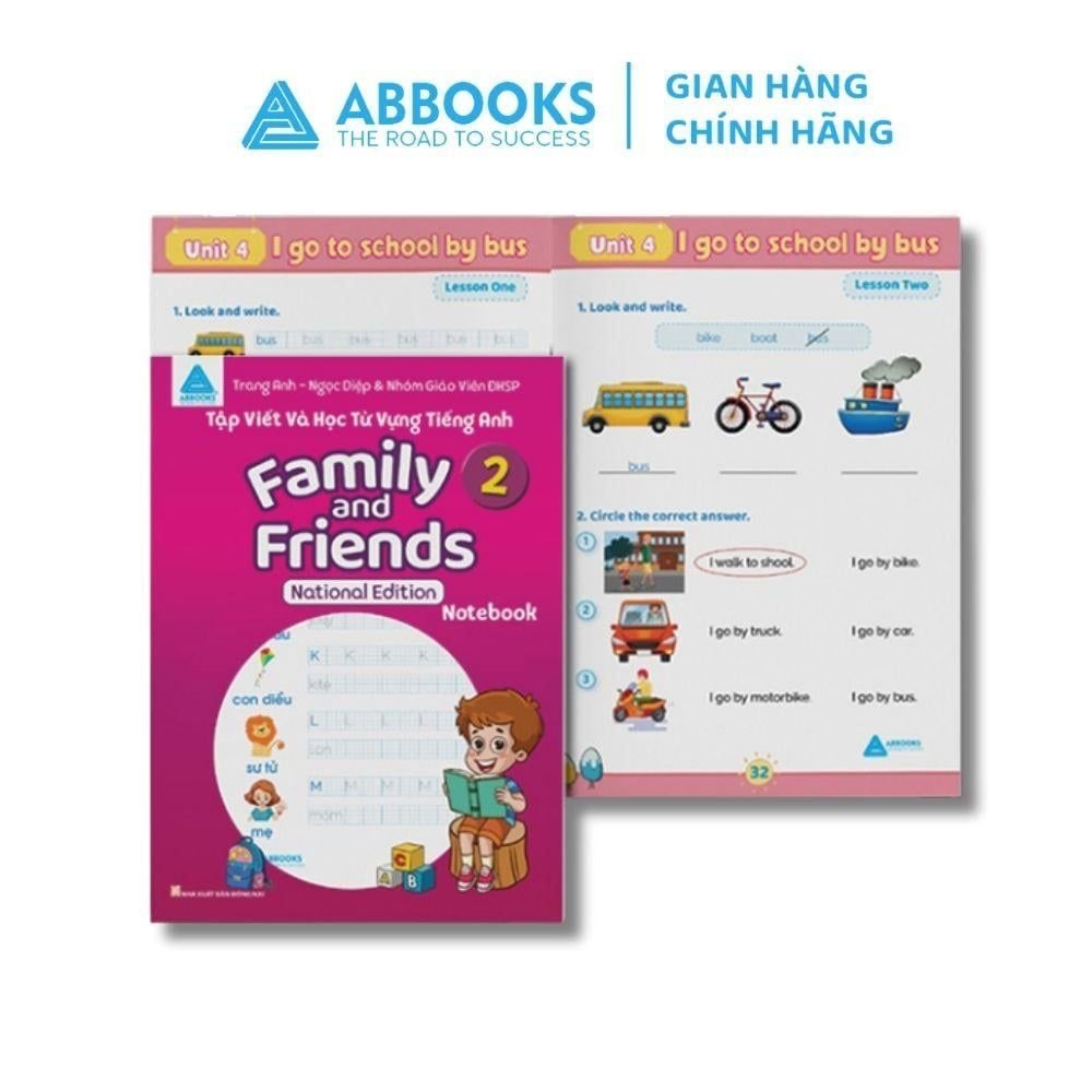Sách - Vở tập viết Tiếng Anh Family And Friends National Edition 1,2,3