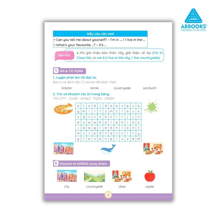 Sách Tiếng Anh Lớp 5 - Notebook Luyện Viết, Từ Vựng & Ngữ Pháp Cho Học Sinh Lớp 5 - ABBOOKS