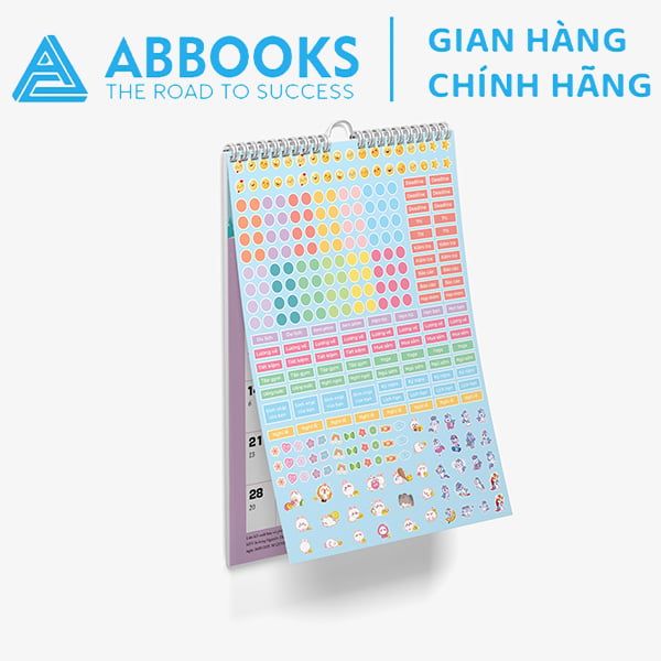 Lịch Treo Tường 2026 - Time Is A Gift - Thời Gian Là 1 Món Quà Chủ Đề Kỳ Lân Cầu Vồng Dễ Thương Kèm Sticker Trang Trí - ABBOOKS