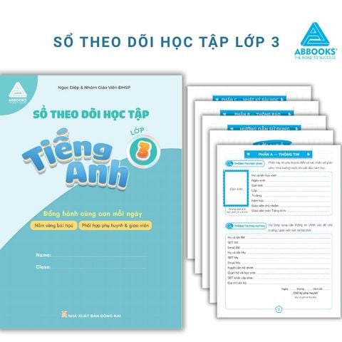 Sổ Theo Dõi Học Tập Tiếng Anh Lớp 3 Cho Bé Phối Hợp Phụ Huynh Giáo Viên ABBOOKS