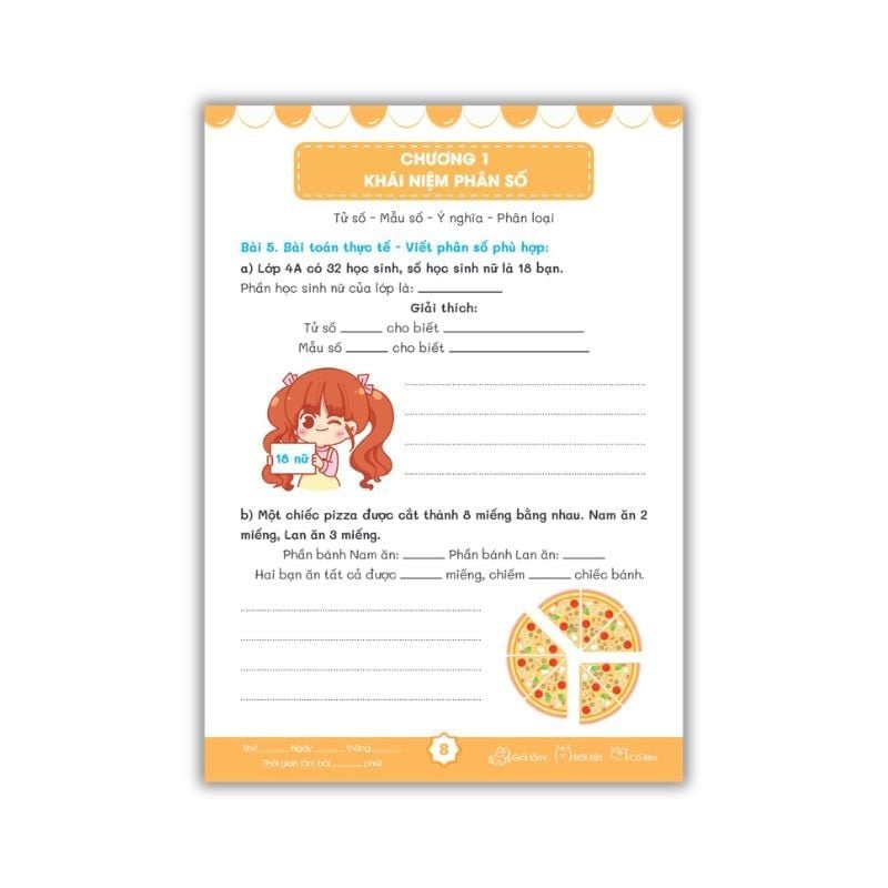 Sách Giỏi Toán Từ Gốc Luyện Chắc Cộng Trừ Nhân Chia Phân Số Lớp 4-5 ABBOOKS