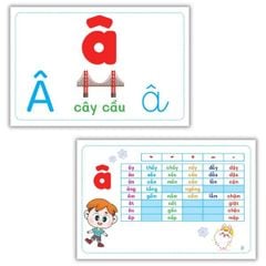 Bộ Thẻ Flashcard Thông Minh Chữ Cái - Âm - Vần Chuẩn Tiểu Học Dành Cho Bé 0-6 Tuổi - ABBOOKS