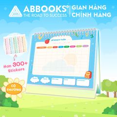 Sách - Thói Quen Tốt Montessori Planner Bảng Kế Hoạch Tuần Cho Bé Kèm Stickers - ABBOOKS