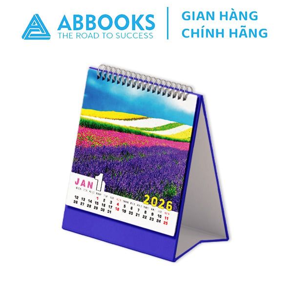 Bộ Lịch Để Bàn 2026 - Happy New Year - Cuộc Sống Muôn Màu, Quê Hương Việt Nam, Trí Tuệ Khai Sáng, Bí Quyết Thành Công