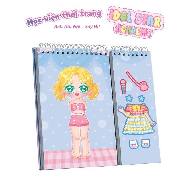 Sách - Sticker Thời Trang Idol Star Academy Anh Trai Nhí Say Hi - Học Viện Thời Trang Happy Fashion Show Chất Liệu An Toàn Cho Bé Yêu  - ABBOOKS