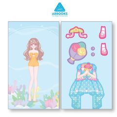 Sách Sticker Bóc Dán Công Chúa Cho Bé 3-8 Tuổi Happy Fashion Show Giấc Mơ Đại Dương ABBOOKS