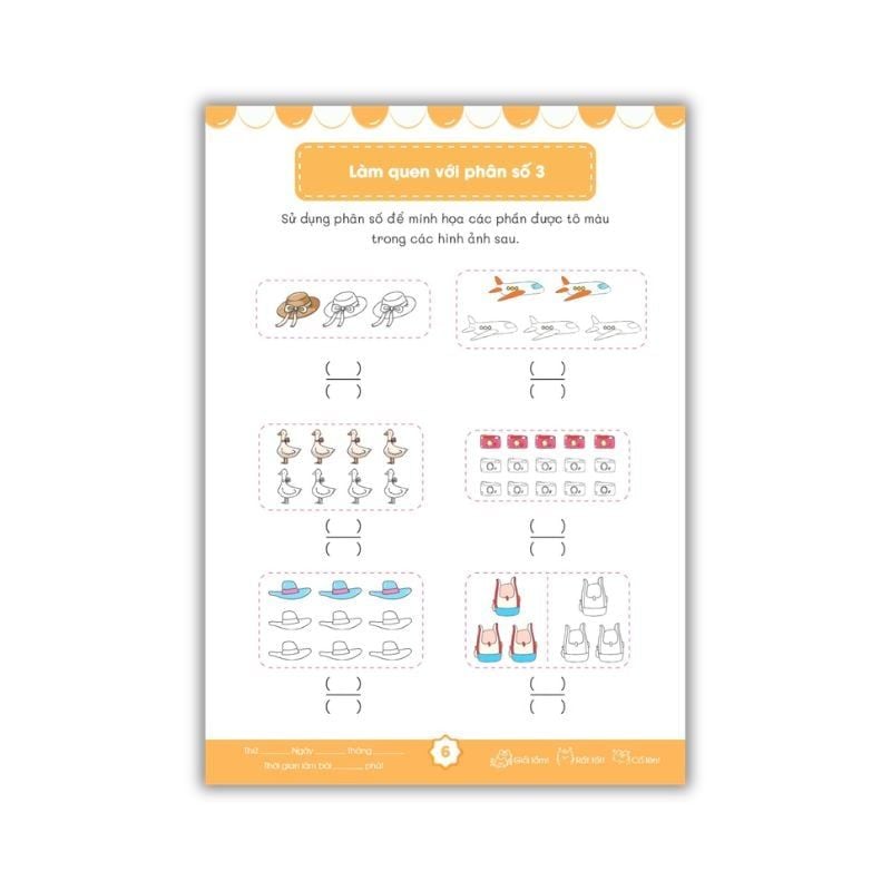 Sách - Giỏi Toán Từ Gốc Thực Hành Phân Số Lớp 4-5 Học Phân Số Qua Hình Ảnh ABBOOKS