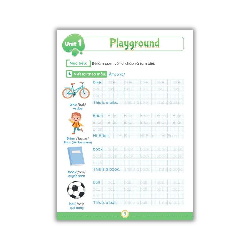 Sách Tiếng Anh Lớp 1 - Notebook Bài Tập Luyện Viết, Từ Vựng & Ngữ Pháp Cho Học Sinh Lớp 1 - ABBOOKS