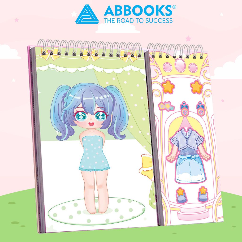 Sách - Sticker Học Viện Thời Trang Công Chúa Kawaii - Giấc Mơ Cổ Tích An Toàn Cho Bé Yêu - ABBOOKS