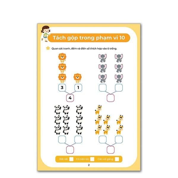 Sách toán dành cho bé - Nhận biết số và làm quen với các phép tínhCộng trừ trong phạm vi 20