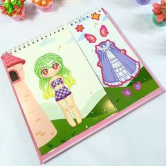 Sticker Bóc Dán Sáng Tạo Học Viện Thời Trang - Công Chúa Kawaii