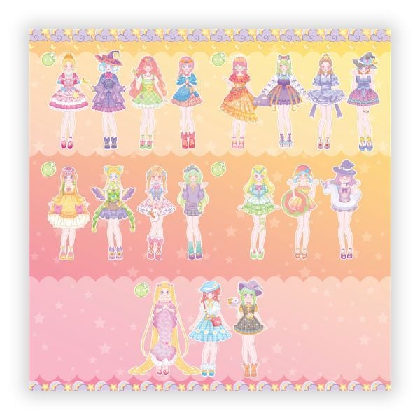 Sticker - Công Chúa Anime Kawaii- Ngọt Ngào Hay Cá Tính, Dễ Thương Hay Sành Điệu, Công Chúa Hay Phù Thủy, Dịu Dàng Hay Năng Động - Phụ Kiện Thời Trang Sành Điệu Cho Bé