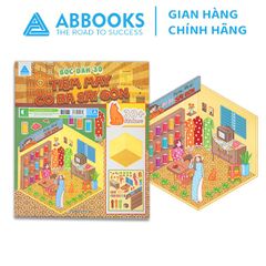 Stickers Bóc Dán 3D - Thư Viện Thỏ Trắng, Phố Cổ Hội An, Phòng Của Gấu Misa, Vườn Hoa Đà Lạt, Tiệm May Cô Ba Sài Gòn, Cổ Tích Tấm Cám