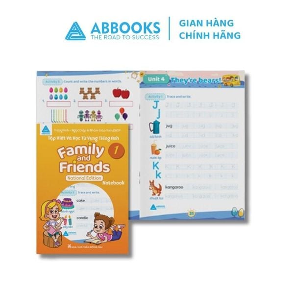 Sách - Vở tập viết Tiếng Anh Family And Friends National Edition 1,2,3