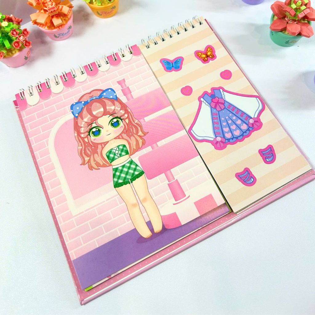 Sticker Bóc Dán Sáng Tạo Học Viện Thời Trang - Công Chúa Kawaii