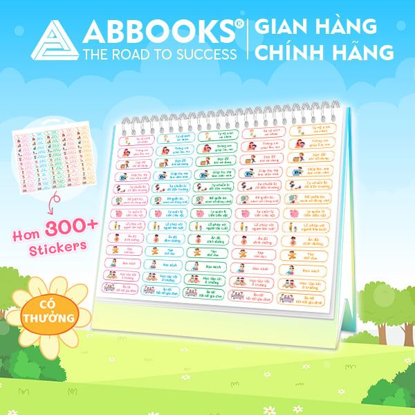 Sách - Thói Quen Tốt Montessori Planner Bảng Kế Hoạch Tuần Cho Bé Kèm Stickers - ABBOOKS