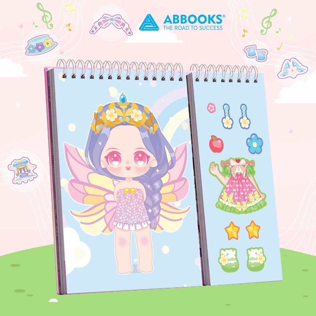 Sách - Stickers Học Viện Thời Trang Công Chúa Kawai - Những Nàng Tiên Hoa - An Toàn Cho Bé Yêu Sáng Tạo