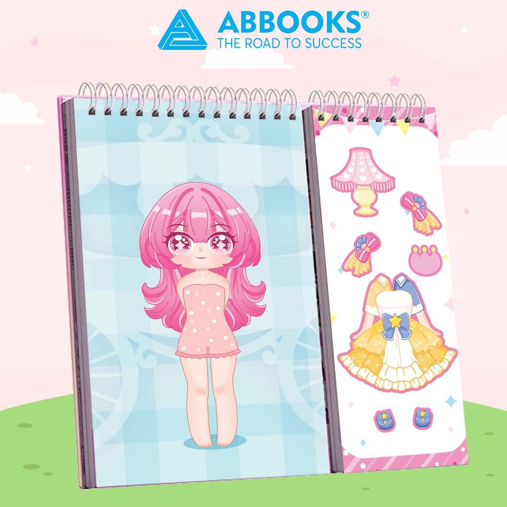 Sách - Sticker Học Viện Thời Trang Công Chúa Kawaii - Giấc Mơ Cổ Tích An Toàn Cho Bé Yêu - ABBOOKS