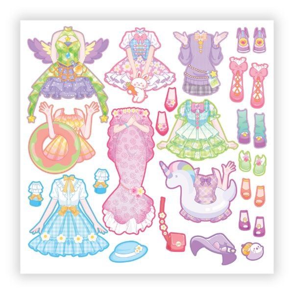 Sticker - Công Chúa Anime Kawaii- Ngọt Ngào Hay Cá Tính, Dễ Thương Hay Sành Điệu, Công Chúa Hay Phù Thủy, Dịu Dàng Hay Năng Động - Phụ Kiện Thời Trang Sành Điệu Cho Bé