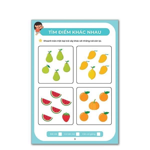 Sách toán dành cho bé - Nhận biết số và làm quen với các phép tínhKhám phá các con số 3 - 6 Tuổi