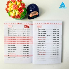 Lịch Cầm Tay Mini 2027 - Nhỏ Gọn, Tiện Lợi, Mang Theo Dễ Dàng (Ngẫu Nhiên) - ABBOOKS