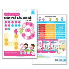 Sách toán dành cho bé - Nhận biết số và làm quen với các phép tínhKhám phá các con số 3 - 6 Tuổi