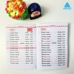 Lịch Cầm Tay Mini 2027 - Nhỏ Gọn, Tiện Lợi, Mang Theo Dễ Dàng (Ngẫu Nhiên) - ABBOOKS
