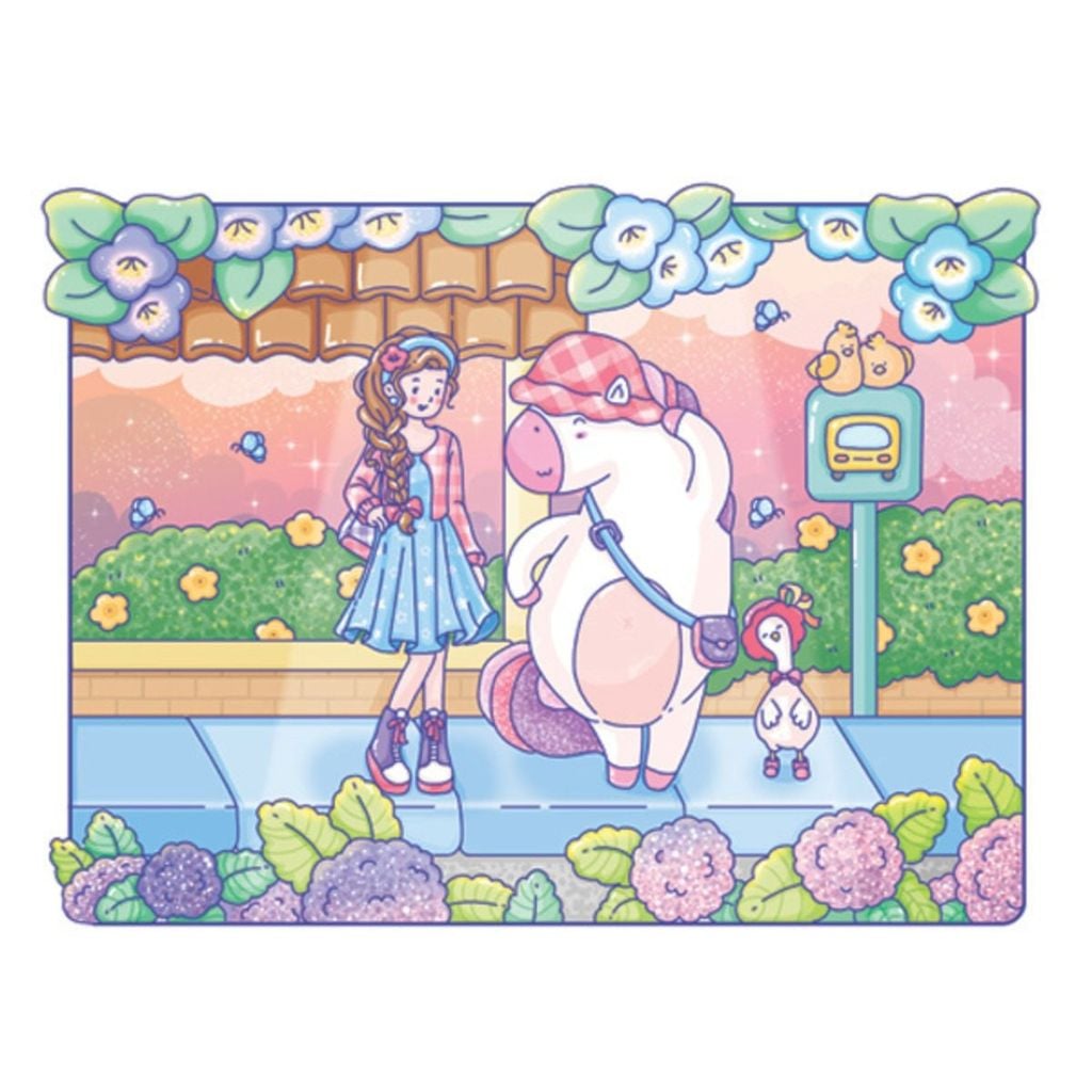 Sách Tô Màu Chữa Lành - Trạm Tô Màu Bình Yên - Hồng Mao, Đậu Đỏ – Ra Ngõ Đón Xuân - ABBOOKS