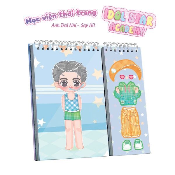 Sách - Sticker Thời Trang Idol Star Academy Anh Trai Nhí Say Hi - Học Viện Thời Trang Happy Fashion Show Chất Liệu An Toàn Cho Bé Yêu  - ABBOOKS