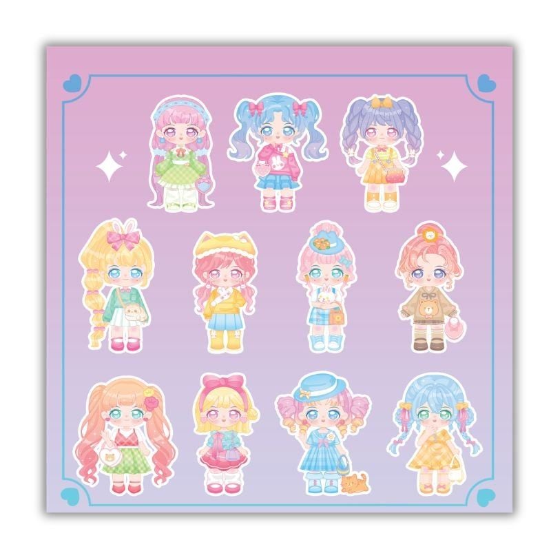 Sách Sticker Công Chúa Chibi Phối Đồ Cho Bé Gái 3-8 Tuổi Combo 4 Cuốn Hoặc Mua Lẻ ABBOOKS