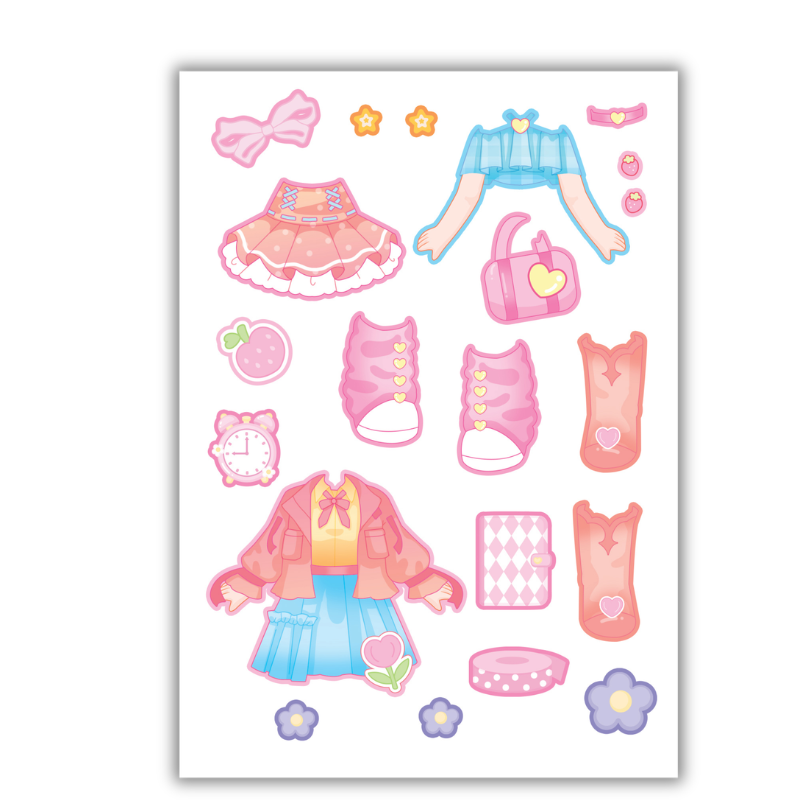 Sách Sticker Cho Bé 3-8 Tuổi Bé Làm Stylist Dán Thời Trang Combo 4 Cuốn/Lẻ ABBOOKS